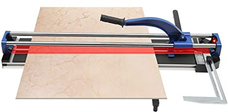 vinnyooc Fliesenschneider 800mm Fliesenschneidmaschine Profi Handfliesenschneider 0-90° Maximale Schnittdicke 15mm Fliesen Maschine Tile Cutter Für Erhöhten Fliesen Gemusterten Fliesen (Blau)