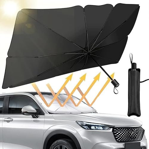 Ombrello Parasole Auto Parasole Auto Parabrezza Interno Parasole Per Auto Parasole Parabrezza Auto Blocca Il 99.9% Dei Raggi Uv Per Auto Parasole Pieghevole E Portabile Nella Custodia (S (125x65 cm))