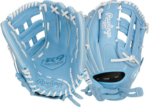 Rawlings | Guante de Sóftbol Fastpitch Serie R9 | 12 | RHT | Pro H-Web | Azul Columbia