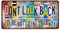 Vintage License Plate Wall Decor Inspirational Metal Tin Sign Poster for Home Office Decorations, Motivational Wall Art - Don't Look Back You're Not Going That Way 30x15cm