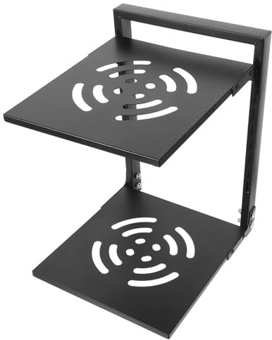 VINTORKY Two Pan Organizer Multi Function Kitchen Pot Rack for Efficient Storage and Organization Table Top Accessory for Home Use and Corner Spaces