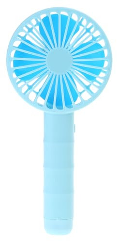 Fazvncv Ventilatore portatile, ventaglio a mano, 2 x AAA alimentato a batteria, ventilatore tascabile, per interni, esterni, ufficio, viaggi,