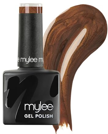 Mylee Gel Nail Polish 8ml [Bronze Goddess] - UV/LED Soak-Off Nail Art Manicure Pedicure for Professional, Salon & Home Use [Shimmer Range] - Long Lasting & Easy to Apply
