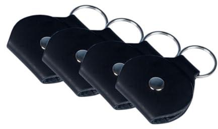 ARTSEWPLY Bolsa Portátil para Púas de Guitarra 2 Piezas de PU Anillo Metálico Negro para Protección y Almacenamiento, Adecuado para Llevar Bolsa de Guitarra