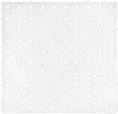 HOMOBABE Lochwand Organizer Kunststoff 25x25cm Weiß Wandpaneel Aufbewahrungssystem Werkbank Garage Werkzeughalter