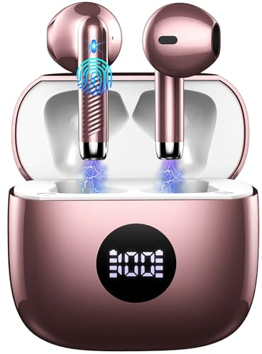 Cuffie Bluetooth Auricolari Bluetooth 5.4, Cuffie Wireless con 4 ENC Cancellazione Rumore Mic, Cuffie in Ear 40 Ore di Riproduzione, Cuffie Senza Filo HiFi Stereo IP7 Impermeabili per iOS & Android