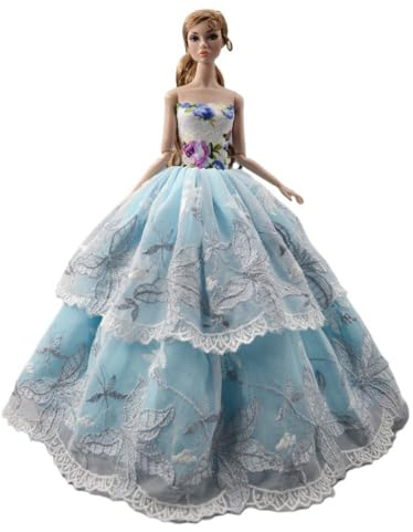Codulu 11,5 tums dockklänning-spets aftonklänning/B | 1 st, prinsessklänning, 30 cm amerikansk docka, BJD docka 1/6, present till barn