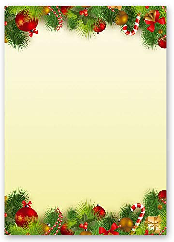 20 Sheets Motif Letter Paper! Christmas Greetings DIN A4 - Christmas