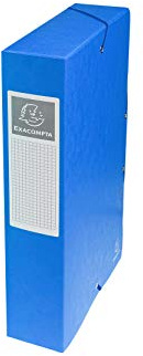 Exacompta 50602E 8er Pack Premium Sammelboxen Aufgebaut mit Gummizug 60 mm breit aus extra starkem Colorspan-Karton mit Rückenschild für DIN A4 Archivbox Heftbox Dokumentenbox Sammelmappe blau