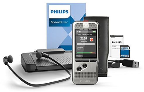 Philips Speech DPM6700/02 Pocketmemo Dictation And Transcription Set Voice Recorder