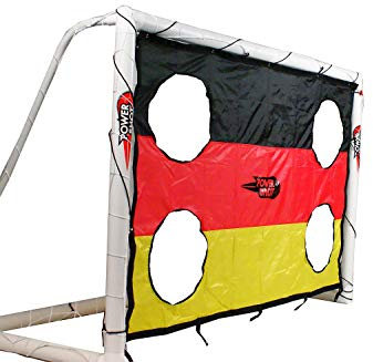 Torwand Fußball Deutschland Fahne - 2. Verschiedene Größen - Polyester - inkl. Spannseil und Anker - WETTERFEST (3 x 2 m)