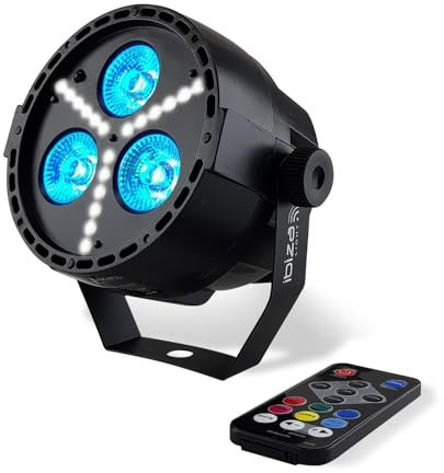 Projecteur PAR à LEDs RGBW 4-en-1 + Stroboscope à LED SMD - Ibiza Light PAR-MINI-STR PAR-MINI-STR