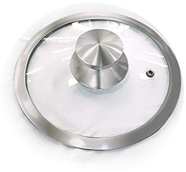 BoBoHome Tapa De Olla Tapa De Sartén De Vidrio Templado De 21 Cm Reemplazo Universal Transparente con Orificio De Ventilación De Vapor para Sartenes Ollas