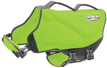 Outward Hound Dawson Swim Green Dog Life Jacket, Large