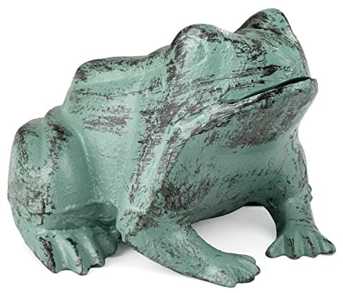 Moritz Deko Figur Frosch Garten Dicker Laubfrosch Teichdekoration Kröte Quaken Gußeisen Gartendeko Dekoration wetterfest