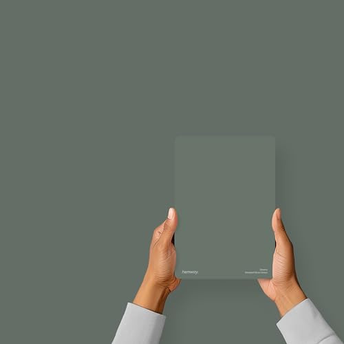 Hemway Smoked Moss Green Peel & Stick Sample Interior Paint | A5 Accurate Colour Swatch, Mess-Free Alternative to Paint Tester Pots, Easy To Use, Eco-friendly, for Kitchen Bathroom Living Room