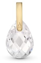 Amberta 9 Karat Echt Gold Solitär Anhänger mit Zirkonia für Damen