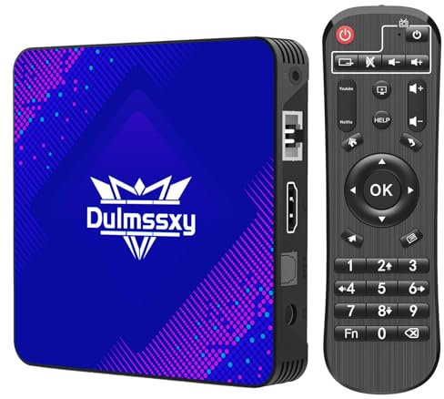 Android tv box, Dulmssxy Smart Android 13.0 TV Box 4GB RAM 64GB ROM RK3528 Quad-Core 64bit Cortex-A53 Mali 450 MP2 GPU Support 8K 3D 1080P 2.4/5.0GHz WiFi BT5.0 10/100M Ethernet DLNA USB 3.0 H.265