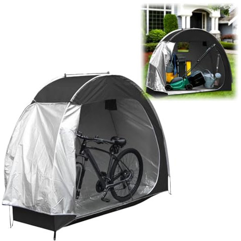LoJax Cobertizo para Guardar Bicicletas, Almacenamiento al Aire Libre Impermeable, portátil y Duradero, Almacenamiento en el jardín