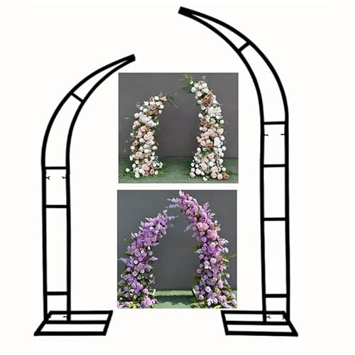 Set di 2 cornici in metallo per archi di nozze, per arco di palloncini, supporto per cerimonie, feste di compleanno, baby shower, decorazione per eventi interni ed esterni, accenti floreali inclusi