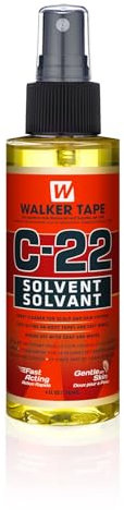 C-22 Solvent – Fast-Acting Adhesive Remover for Scalp & Hair Systems – Gentle on Skin, Rinses with Soap & Water (4 fl oz)