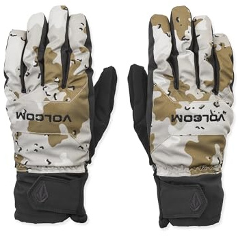 Volcom Herren Nyle Snowboardhandschuhe - Wasserdichte Isolierte Handschuhe Silikon Grip Palm Camouflage, Medium