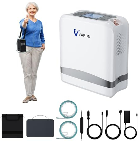 Portable Health Oxygen Machine 1-7L/min Oxygen Machine 90%, Pulse Mode Device,Wheelchair with Portable Backpack and Accessories, Adjustment for Travel Use