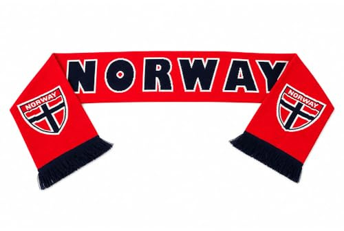 NW NATIONWEAR Norge Halsduk Fan Merchandise – Stickad Vinterscarf 20x140 cm