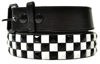 Blue Banana Metal Punk Rock Studded Belts, Adjustable Belt for Ladies, Womens Studded Belt for Jeans and Dresses | Goth Accessories, Punk Belts