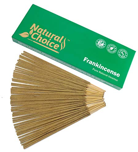 Natural Choice Incense Frankincense Incense Sticks (Loban) 100 Grams, Low Smoke Traditional Incense Sticks Made from Scratch, Never Dipped (Frankincense, Single Pack)