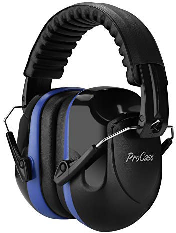 ProCase Gehörschutz NRR 28dB, Verstellbares Lärmschutz Kopfhörer mit Verdickter Geräuschdämpfender Schaumstoff für Mähen, Konstruktion & Holzarbeiten Passt für Erwachsene/Kinder