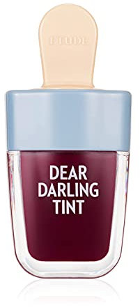 Etude House Dear Darling Helado teñido al agua | Tinte labial de colores vibrantes con minerales y vitaminas del extracto de jaboncillo (RD306 Tiburón Rojo) (21AD)