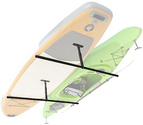 GoSports Supporto per kayak da garage, con ganci regolabili per 2 kayak, SUP o tavole da surf