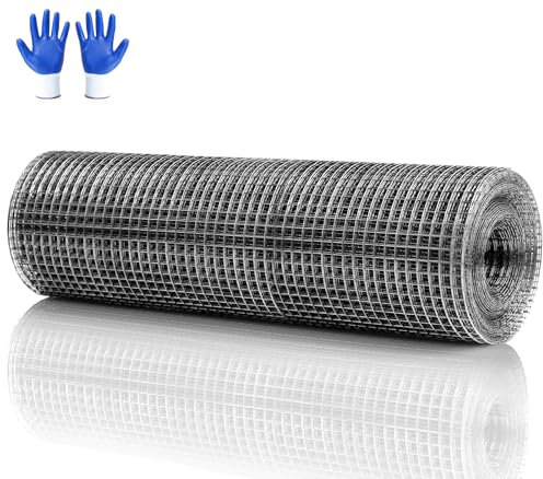 Mbsomnus Malla Metalica Rollo 30 cm x 6,5 m Malla de Alambre Galvanizado Rejilla Metalica Malla Conejera Malla Soldada para Hogar y Jardín Bloquea Ratones Rellena Huecos