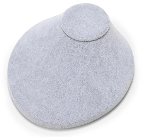 Oirlv Necklace Holder Bust Velvet Jewelry Display Necklace Display for Vendors Display Pendant Display Stand Grey