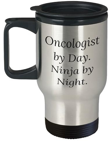 Oncologist by Day, Ninja by Night - Funny Gift for Birthday, 14oz Travel Mug for Oncologist