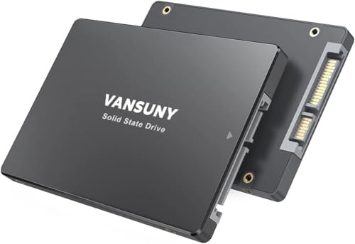 Vansuny SSD Interne 512 Go, SATA III 2,5 6 Go/s, 3D NAND, Vitesse Lecture 500 Mo/s, Écriture 430 Mo/s, pour PC Portable, Ordinateur Bureau, Tout-en-Un(X12, 512Go)