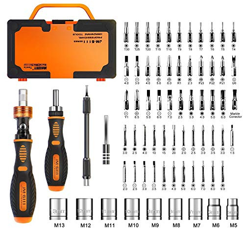 Precision Ratchet Screwdriver Set, JAKEMY 69 in 1 Household Screwdriver Home Repair Tool Kit, Disassemble Magnetic Rotating Ratchet Screwdriver Kit for Furniture/Car/Computer/Electronics Maintenance