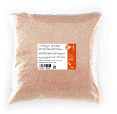 Himalayan Pink Salt Fine Grade 4kg - Natural & Unrefined Pink Salt from the Himalayas