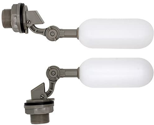 2 Stück Schwimmerventil für Tankmontage Fisch Aquarium Rinder Hund Huhn Wassernapf Pferd Tränke mit verstellbarem Arm (3/4 Zoll)