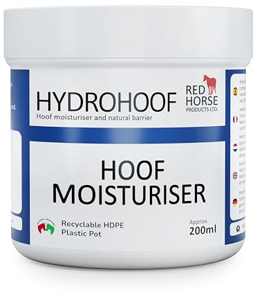 Red Horse Products Hydrohoof Horse Hoof Moisturiser (200ml) | Hoof Conditioner and Barrier Cream | Moisture Balancing Balm | Nourish & Protect | Natural Hoof Moisture Regulation