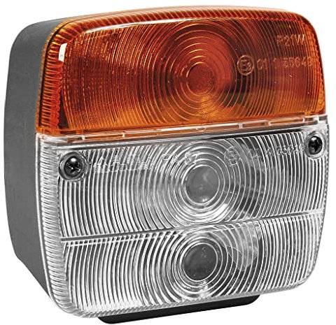 OROK - Feux Avant 2 Fonctions/Feu de Position et Clignotant - Ampoules incluses - A Fixer - Dimensions : 108 x 103 x 52mm - Entraxe Fixation : 55mm - Kit de signalisation, Feux arrière Auto