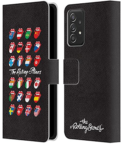 Head Case Designs Officially Licensed The Rolling Stones Flag Poster Licks Collection Leather Wallet Case Compatible with Galaxy A52 / A52s / 5G (2021)