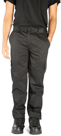 Security Line Essence Pantalones de Seguridad Laborales Cargo Multibolsillos para Hombre Pantalones elásticos de Alta Visibilidad (Negro, 40)