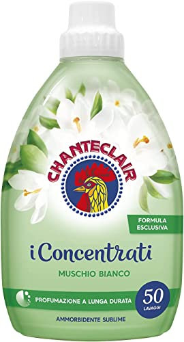 6x CHANTECLAIR i Concentrati Ammorbidente Sublime Muschio Bianco weiße Moschus Weichspüler 1000ml lang anhaltender Duft 50 Wäschen Waschmittel