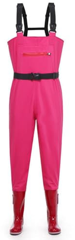 Watthosen Damen Wasserdicht Wathose Für Frauen Wathose Mit Stiefeln Wasserdichte Atmungsaktive Crosswater Trägerhose, Anglerhose Wasserdicht Mit Stiefel Für Angeln, Bauernhöfe E,40