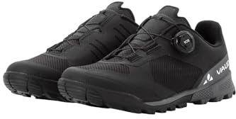 VAUDE Downieville Tech II MTB Shoes - Cycling Shoes with BOA System, Click Pedal Sole & Recycled PET, Breathable Mountain Bike Shoes, Black Anthracite, 4 UK