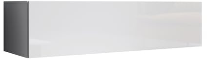 MB Muebles Bonitos, Mobile TV Sospeso a Parete Aitana M1, Soggiorno Moderno, Bianco, 120x40x30cm