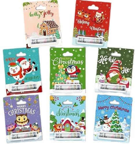 Wzxhew # Confezione da 8 biglietti natalizi da appendere, per regali di Natale, biglietti regalo per bambini, divertenti idee regalo di Natale da appendere (rosso, taglia unica)