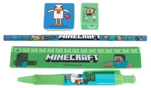 Minecraft Schreibwarenset 5-Teilig